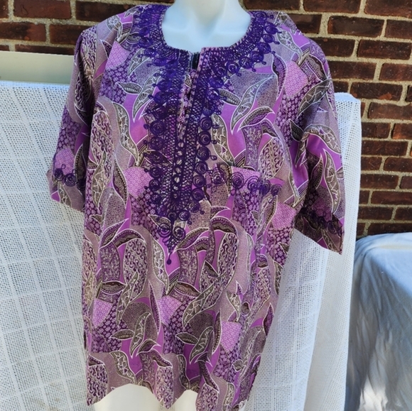 African‎ waxed cotton print top XL. 1X - Picture 9 of 9